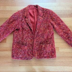 Stunning Vintage Liz Claiborne Collection Women's Jacket Blazer Red Size 12 80s